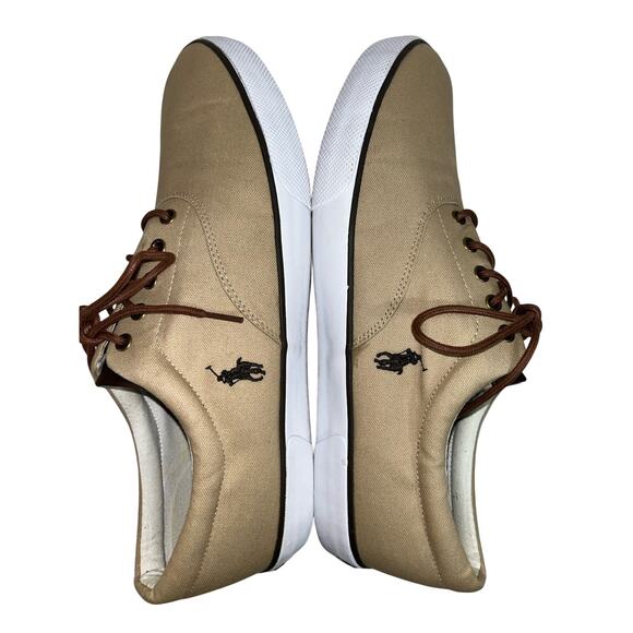 Polo Ralph Lauren Men\'s Forestmont II Canvas Boat Shoes Tan Size US 15 D main image 6